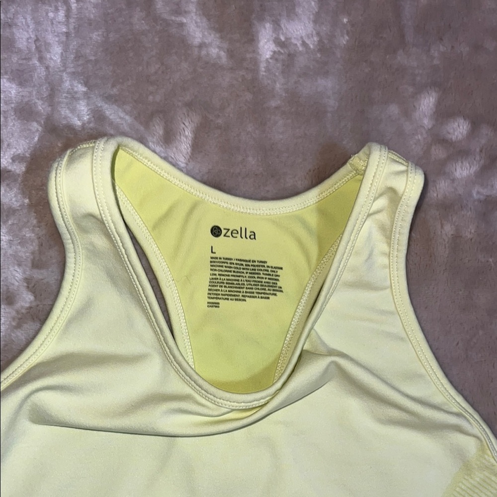 Zella Light Yellow Racerback Tank - Picture 2 of 5